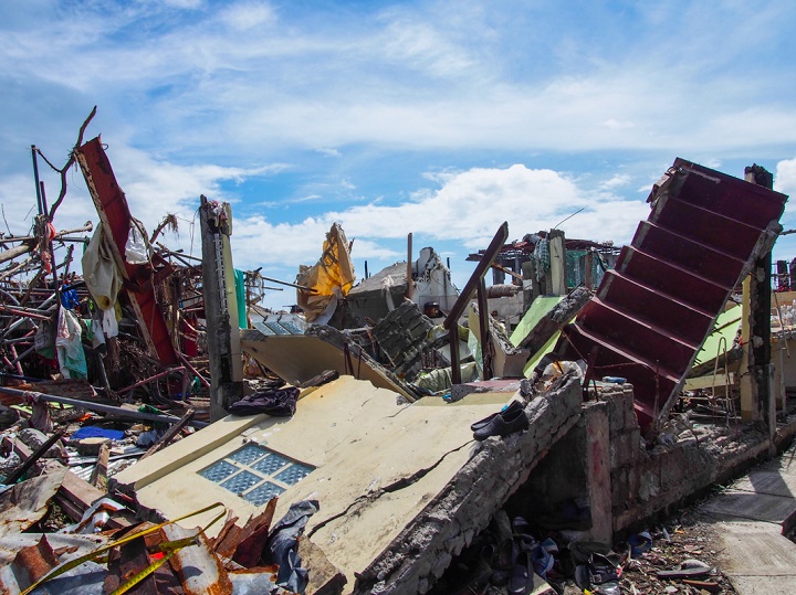 Even concrete houses like this could not withstand the force of the storm surge and were completely annihilated. Typhoon Haiyan damaged or destroyed close to 1.1 million homes. Photo credit: Timo Luege